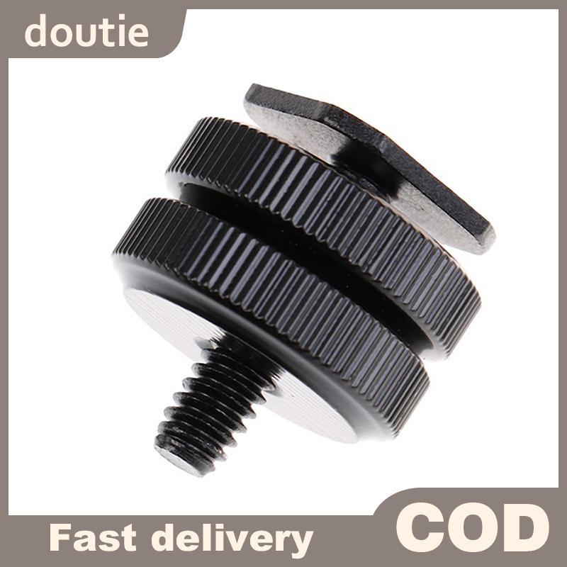 Doutie 1 / 4 Hot Shoe Mount Giá Đỡ Điện Thoại Dual Nut Giày Lạnh Adapter Giá Đỡ Phụ Kiện VN
