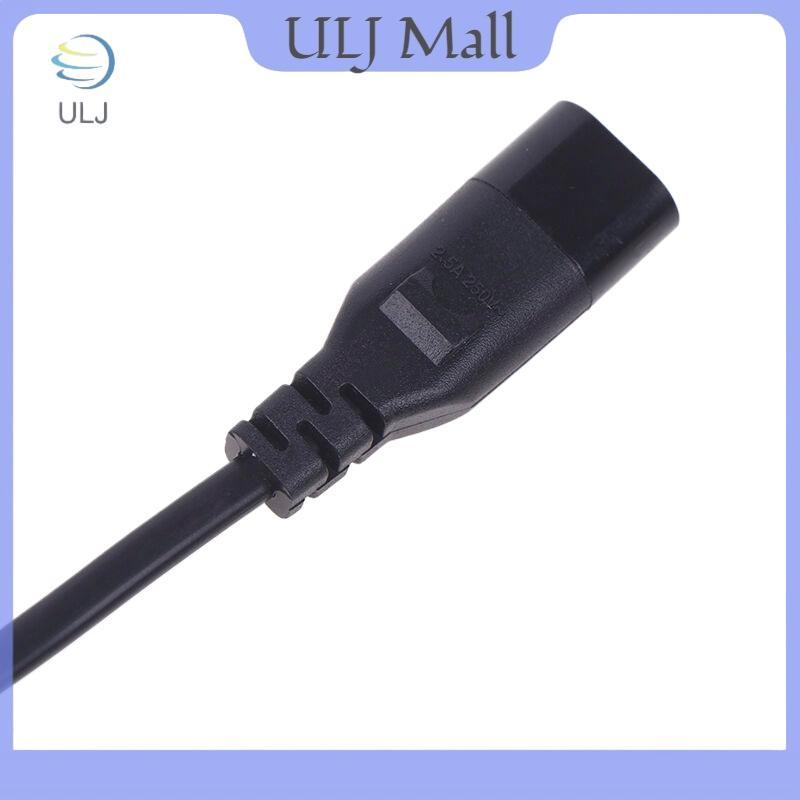 ULJ IEC 320 C8 2Pin Nam Đến 2 X C7 Nữ Y Chia Cáp Nguồn Khoảng 28CM IEC 320 C7 Đến C8 Dây Nối Dài C8 Cáp Nam Đến C7 Nữ.