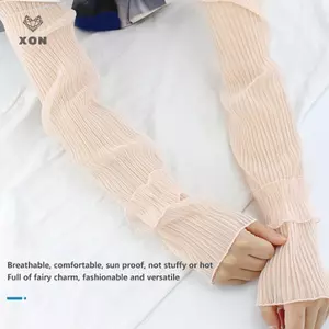 Găng tay không ngón dành cho nữ, ren mỏng chống nắng, phù hợp mùa hè và lái xe