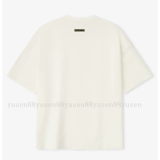 Chất Lượng Cao FW25 ESSENTIALS Hai Dòng Mỹ Rời In Chữ Cotton Nguyên Chất Áo Thun Ngắn Tay Nam Nữ Cặp Đôi Phong Cách