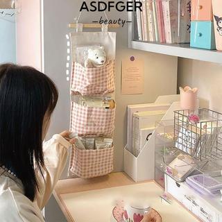 Túi treo ASDFGER, Túi lưu trữ chống nước họa tiết kẻ sọc, Túi dung tích lớn đa chức năng thông gió tiện lợi cho ký túc xá