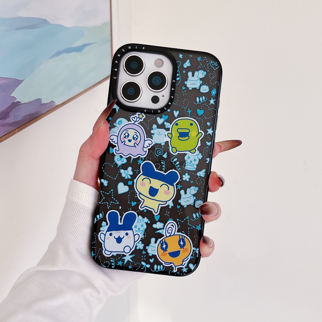 CAPASHIP Đồ chơi POP hợp thời trang TAMAGOTCHI Nhật Bản Retro Digital Pixel Vỏ mềm Tương thích cho iPhone 17 Pro Max Air Plus 16 / 15 / 14 / 13 / 12 / 11