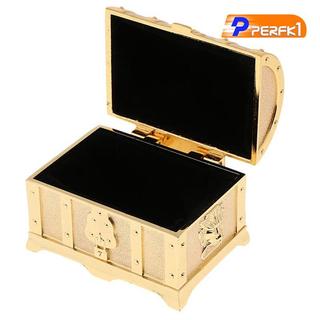 1x Vintage Hoa Điêu Khắc Nữ Trang Sức Ngực Hộp Tổ Chức Vàng