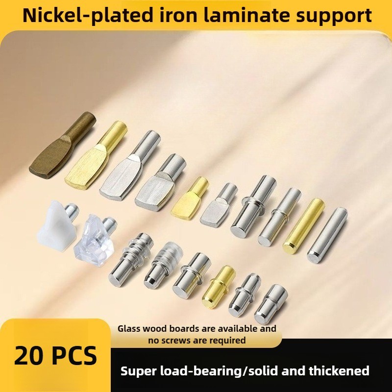 20 Chiếc Bảng Lớp Di Động Hỗ Trợ Thép Cán Lạnh Mạ Niken Tủ Quần Áo Tủ Quần Áo Vách Ngăn Giá Đỡ Đồ Nội Thất Phần Cứng