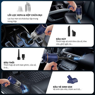 Với Máy Hút Đại Cầm Tay Vệ Thổi Ô Tiện Cửa Mini Lợi Không Kế Dây Hiện Bụi Nhà Thiết Tô Sinh đa năng giảm giá
