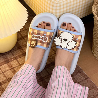 XIXITIAO Dép lê nữ mùa hè đế mềm dễ thương hợp tác chính hãng miiiiichan phong cách hoạt hình