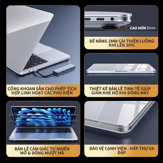 WOLDONE VN Ốp macbook Air M4 M5 M1 M2 M3  Pro 13 14 15 inch Retina Phụ kiện máy tính xách tay