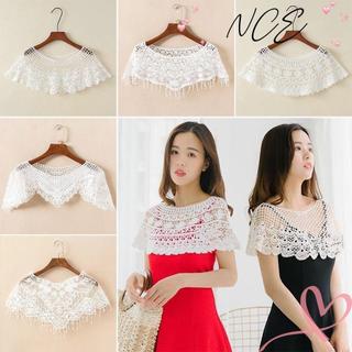 Khăn choàng ren NCE, Khăn choàng ren màu trơn rỗng, Áo kiểu nữ Khăn quàng cổ mùa xuân thu