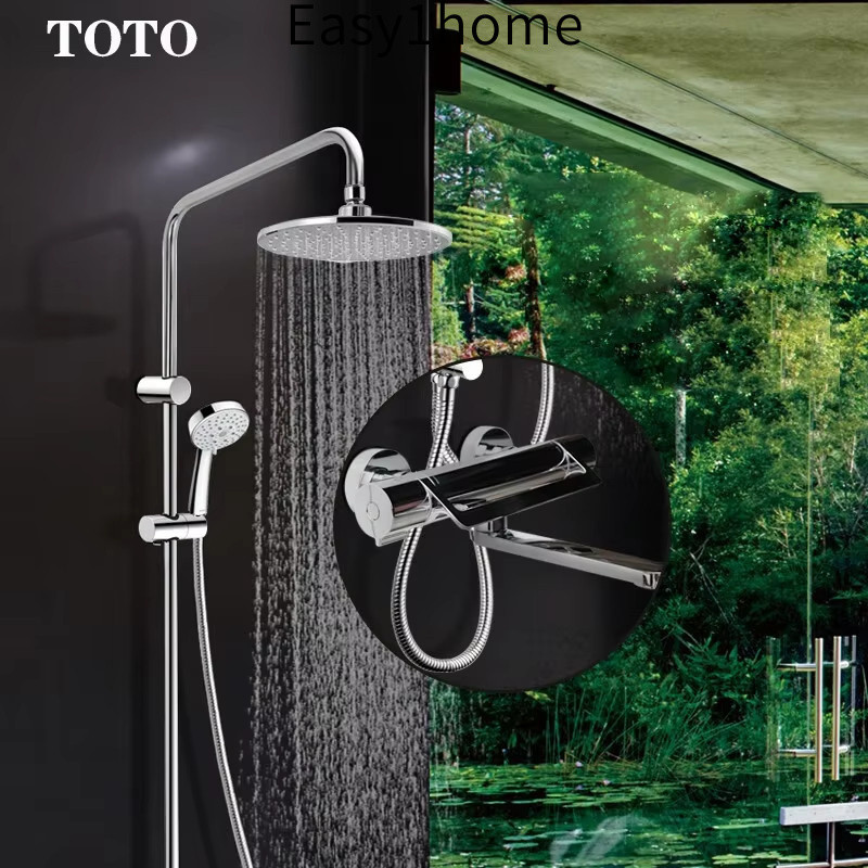 Đầu vòi sen nhiệt TOTO Nhật Bản hoàn toàn bằng đồng, bộ điều chỉnh 5 cấp độ TBV03429B+DM911CS, miễn phí vận chuyển