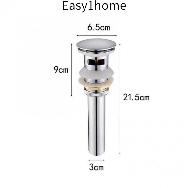 Phụ kiện thoát nước bật lên lớn Kohler K-R7120T, chậu gốm chống mùi, màu bạc/đen/vàng