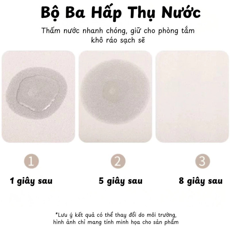 Thảm Lau Chân Nhà Tắm Bể Bơi 3D, Thảm Chống Trượt Thấm Hút Nhanh, Thảm Trải Sàn Cửa Ra Vào Phòng Tắm