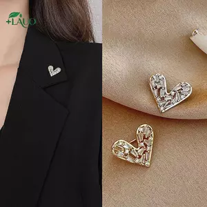 Springevenstar Thời Trang Kim Cương Giả Trái Tim Tình Yêu Trâm Cài Cho Nữ Đảng Quần Áo Trang Sức Phụ Kiện Quà Tặng Springevenstar