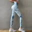 Quần Tập Yoga Cao Cấp Thắt Lưng-Dye Quần Thể Dục Nữ Mặc Ngoài Skinny Chạy Bộ Co Giãn Bụng Narrowing Đào
