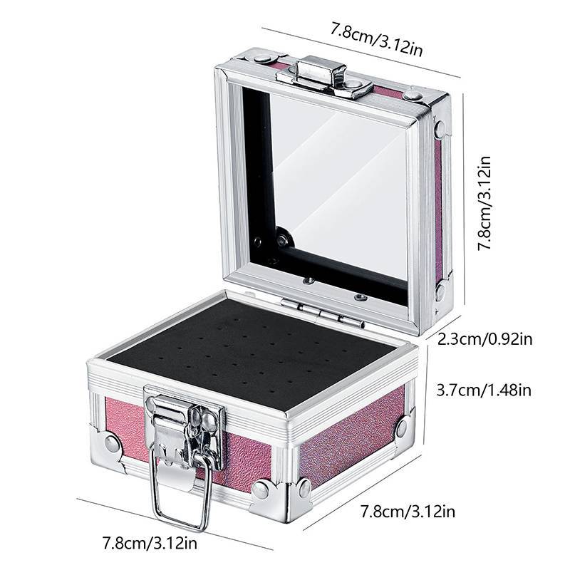 Lưới 25 Khe Móng Tay Nghệ Thuật Mài Đầu Bit Giá Đỡ Hiển Thị Hộp Bảo Quản Móng Tay Khoan Bit Giá Đỡ Hộp Đựng Đứng Hiển Thị Ra hye
