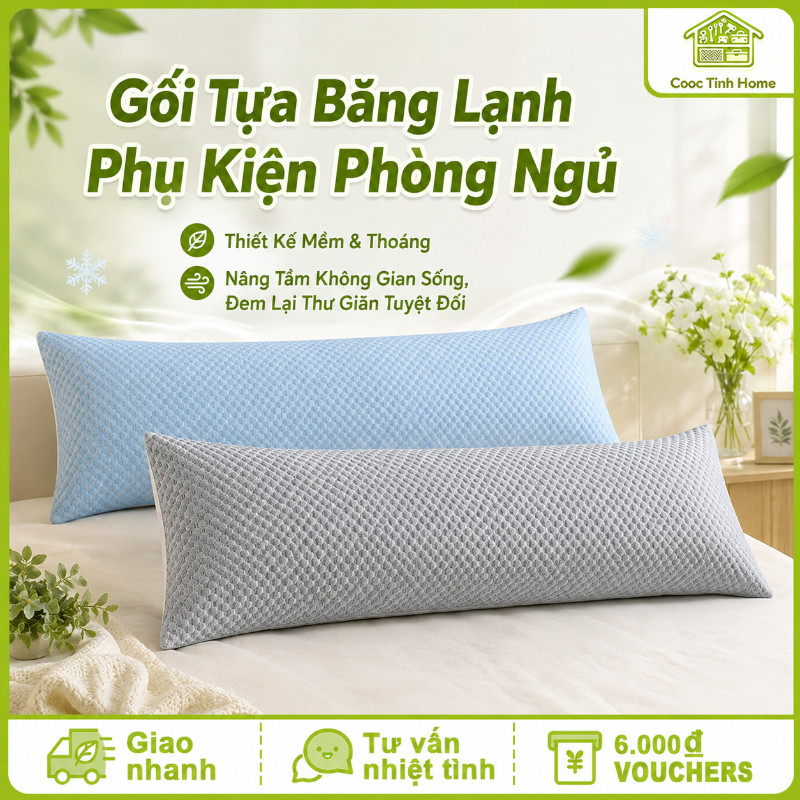 Vỏ gối đôi cảm giác mát – Họa tiết chấm bi nổi, vải mềm mại, thoáng khí, cao cấp – Dùng cho gối đầu giường