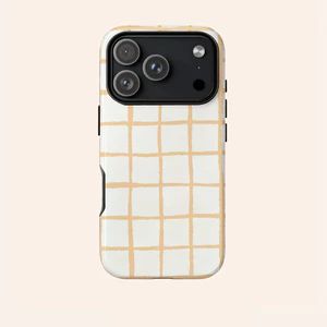 Lưới màu vàng đơn giản Thích hợp cho iPhone 17ProMax 16Pro 15 11 12 13 14 xs XR 17Air Vỏ bảo vệ hai lớp chống sốc RHFI