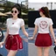 Bộ thể thao nữ cộc tay cổ tròn, bộ Wilson tập pickleball, cầu lông, tennis,...