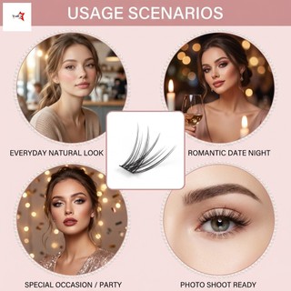 Lông mi giả uốn cong phong cách Pháp C - Hình dạng san hô mùa đông Sợi tổng hợp tự nhiên