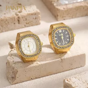 PNPIA- Nhẫn Đồng Hồ Ngón Tay Mini Thạch Anh Vintage Y2K Punk Phong Cách Dành Cho Nữ Cặp Đôi Tặng Trang Sức Cho Tập Hợp Xã Hội Và Sử Dụng Hàng Ngày