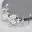PNPIA- Cây nho tóc cô dâu với ngọc trai và lá kim cương giả Mũ đội đầu đám cưới nữ Prom và các dịp thời trang