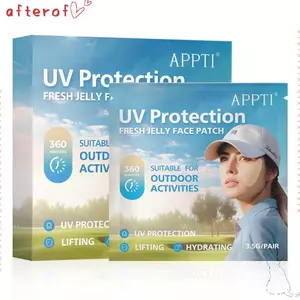AFTEROF 5 Cái / hộp Miếng Dán Mặt UV, Miếng Dán Chống Nắng Golf Fresh Jelly Sun, Miếng Dán Chống Mồ Hôi Gel Kem Chống Nắng Dưỡng Ẩm Mắt Hoạt Động Ngoài Trời