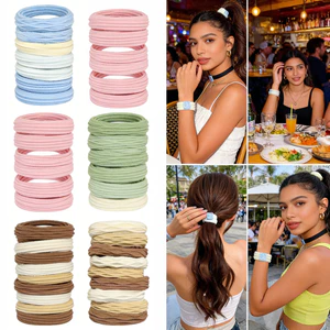 Mới 10 / 20 Chiếc Dây Buộc Tóc Co Giãn Cao Cho Nữ Dây Buộc Tóc Liền Mạch Không Hư Hại Đuôi Ngựa Giá Đỡ