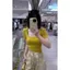 Mùa hè Mỹ Slim-fit Slimmer Look Filigree-fit Shoulder Short Board Cổ chữ U Tay ngắn t