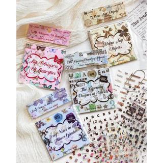 JIANWU Retro Note Series Vintage Hoa Bướm Số Phong Cảnh Chất Liệu Cắt Dán PET Miếng Dán Sách Sáng Tạo Tạp Chí Văn Phòng Phẩm