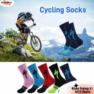 NORDICLIFE 1 Đôi Tất Đi Xe, Tất Đi Xe Đạp Chống Mùi, Phụ Kiện Ngoài Trời Chuyên Nghiệp Tất Thể Thao Chống Mài Mòn Chất Lượng Cao Cho Nam Nữ