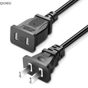 QIUWU 2M 5M 10M US Cắm Cáp Kết Nối Nguồn AC TV PC Laptop Dây Nguồn Điện Dây Sạc Đồng.