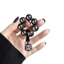 Vòng tay Obsidian tự nhiên với bùa múa sư tử - Hạt vàng / bạc - Hạt cầu nguyện cầm tay phong cách mới dành cho nam và nữ