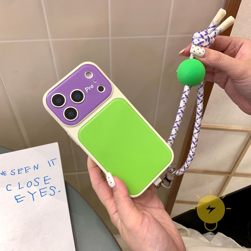 Phone Case For iPhone 17 Pro Max 16 15 14 13 Acrylic TPU Matte Contrast Color Contrast Color Hard Aesthetic Korean Cute