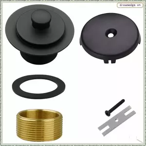 Bộ thoát nước bồn tắm màu đen đa năng với bộ thoát nước bồn tắm tràn một lỗ Bộ thoát nước và tràn Tất cả kim loại Nâng & Xoay