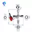 Bộ chìa khóa tủ điều khiển-Universal Square Tam giác 10 chiếc Công tắc chìa khóa 4in1 cho máy đo điện nước Thang máy tản nhiệt