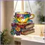 Suncatcher để treo cửa sổ 2D Acrylic đầy màu sắc với dây chuyền kim loại Hoa cửa sổ chim Suncatcher Trang trí cho mueadsyvn
