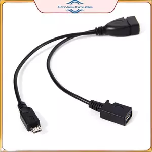 POWER 1Pc 2 Trong 1 OTG Micro USB Host Power Y Splitter Bộ chuyển đổi USB sang Micro Kết nối với nguồn điện bên ngoài.