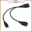 POWER 1Pc 2 Trong 1 OTG Micro USB Host Power Y Splitter Bộ chuyển đổi USB sang Micro Kết nối với nguồn điện bên ngoài.