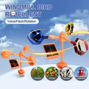 Maybest Garden Vegetable Field Siêu âm Chim năng lượng mặt trời Pest Repeller Xoay Phản xạ Drive Away Bird {VN}