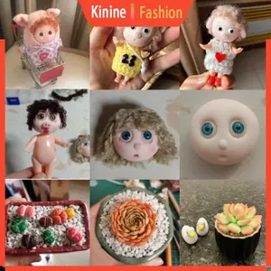KIN Pha Lê Nhựa Đất Sét Trang Sức Mô Hình Hoa Làm Chất Liệu Đất Sét Sứ Lạnh Mờ Không Nướng Mềm Gốm
