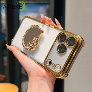 Ốp điện thoại hình gương kim cương lấp lánh Kitty cho Vivo X300S X300 X200S X200 Pro Mini FE X100S X100 Pro Ultra X90 Pro Mạ Vỏ mềm trong suốt