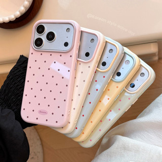 [Sheren] Ốp Điện Thoại Chấm Bi Dopamine Thích Hợp Cho i17 16 15 14 13 12 11 pro max Vỏ Bảo Vệ Chống Sốc