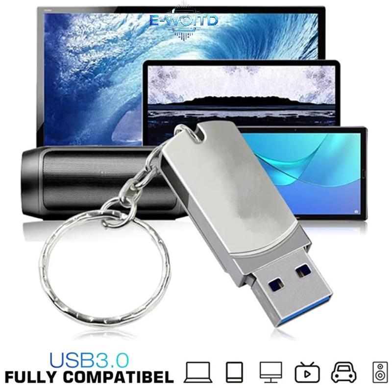E-WOITD USB 3.0 Ổ đĩa Flash 1 / 2TB Bộ nhớ ổ đĩa tốc độ cao Sti Vòng chìa khóa kim loại Bộ điều hợp điện thoại Pendrive E-WOITD