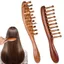 Lược định vị AFTEROF, Lược massage cơ thể thoải mái bằng gỗ, Răng rộng di động Đa chức năng Hỗ trợ đầu tuần hoàn máu Lược massage tạo kiểu tóc