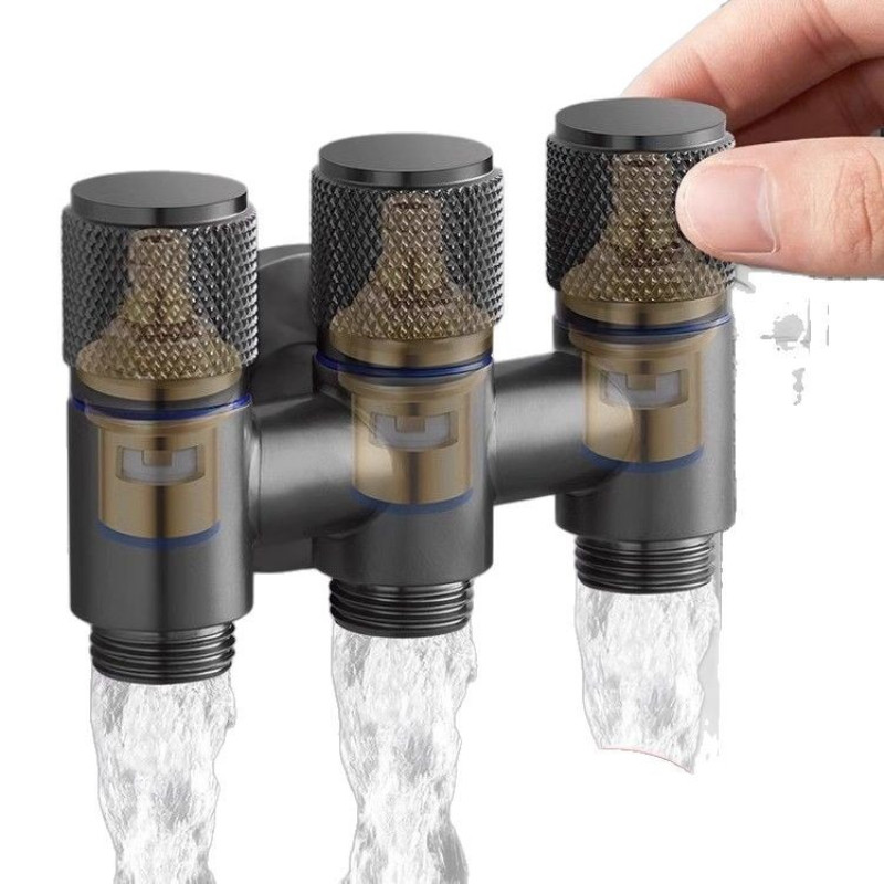 Van Chia Nước 3 Chiều Inox - Hiệu Quả Phân Dòng, Lắp Đặt Dễ Dàng Cho Máy Giặt & Hệ Thống Nước Gia Đình