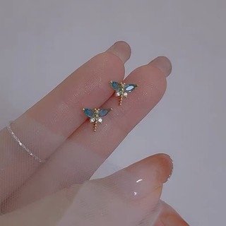 Bông tai chuồn bạc S925 Trang sức thời trang đơn giản Quà tặng nữ