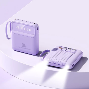 Sạc Dự Phòng 10000mAh Sạc Nhanh Nhiều Thiết Bị Có Đèn Sáng Và Cáp Sạc Đi Kèm Bảo Hành 12 Tháng