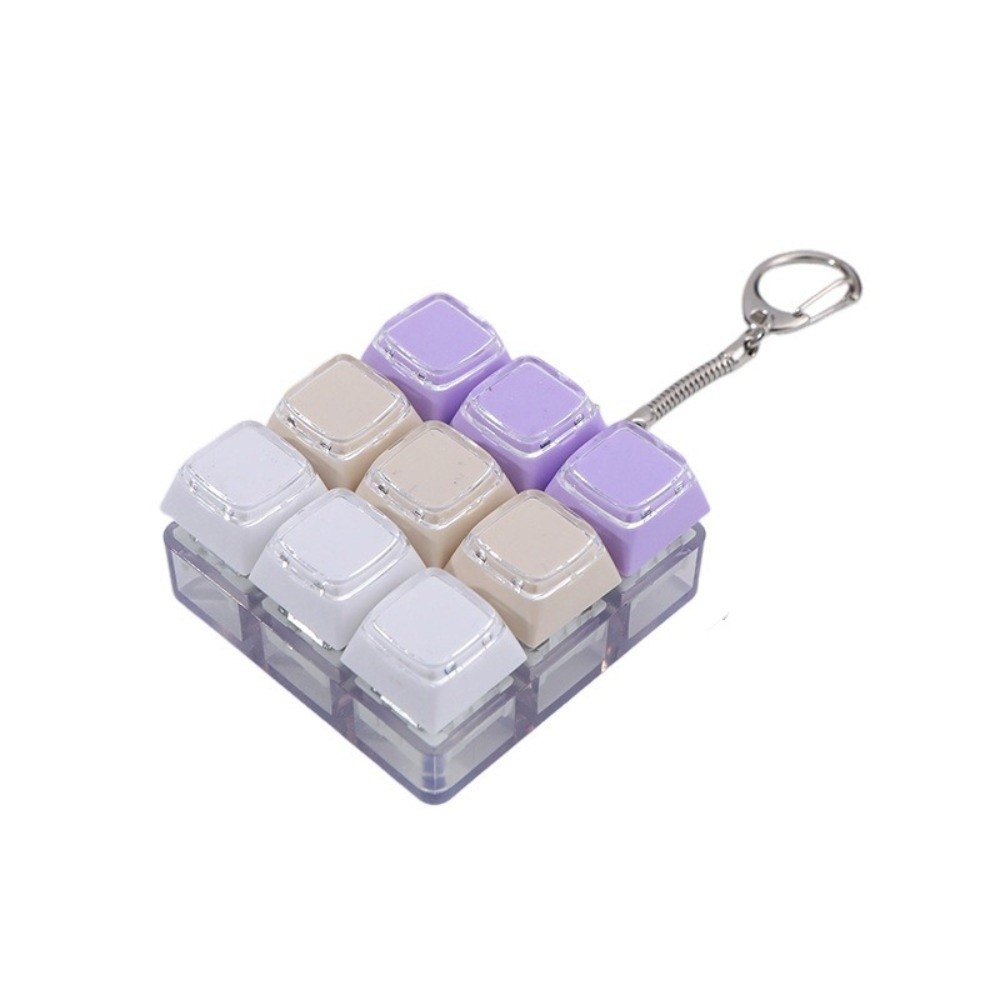 Móc khóa trò chơi bàn phím SLICELIFE, DIY Chống căng thẳng Ngón tay 9 bàn phím Quà tặng đồ chơi chìa khóa, Sáng tạo Fidget Giải nén Nút giảm căng thẳng Keycap Túi sáng tạo Mặt dây chuyền bé trai bé gái