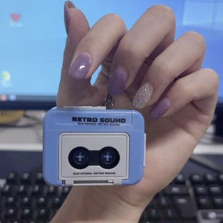 Sáng Tạo Retro Ghi Móc Khóa Mini Cassette Có Thể Chơi Ghi Âm Nhạc Vui Nhộn Nhỏ Di Động Đồ Trang Trí PRUR