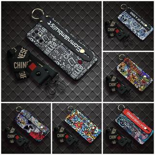 Nhẫn Chống Thấm Nước Ốp Lưng Điện Thoại ZTE Nubia Red Magic 6R Vỏ Mềm Chân Đế Graffiti Giá Đỡ Điện Thoại Dây Silicon Bền Chống Bụi Bẩn Dây Đeo Tay Bảo Vệ Dây Đeo Tay Chống Bụi