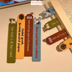 ITRUMPET Đánh Dấu Trang, Động Vật Thêu DIY Đọc Sách Kẹp, Sách Quà Tặng Dễ Thương Người Yêu Thích Vải Không Dệt Phân Trang Đánh Dấu Đồ Dùng Văn Phòng Trường Học